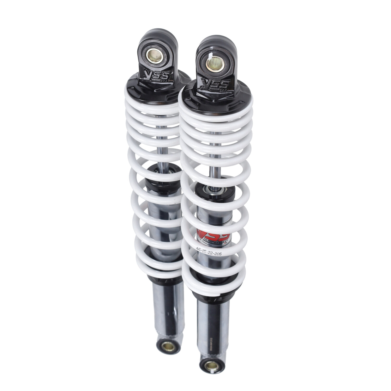 Schokbrekerset Yss 360mm Chroom/wit Simson, Kreidler Rd220-360-03-12p - Afbeelding 5