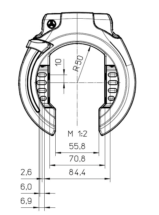 Ringslot Trelock RS 453 Protect -O-Connect Balloon NAZ - zwart - Afbeelding 4