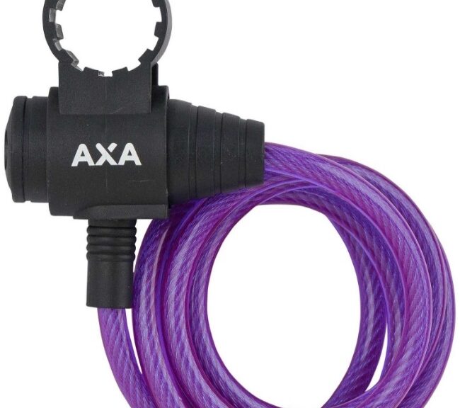 Spiraalkabelslot Axa Zipp 120/8 - paars