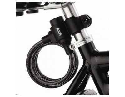 Spiraalkabelslot Axa Rigid 180/8 met framehouder - zwart (op kaart)