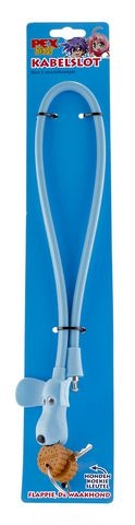 PexKids kabelslot Flappie de waakhond met 2 sleutelkoekjes - ø10 mm x 58 cm - blauw - Afbeelding 2