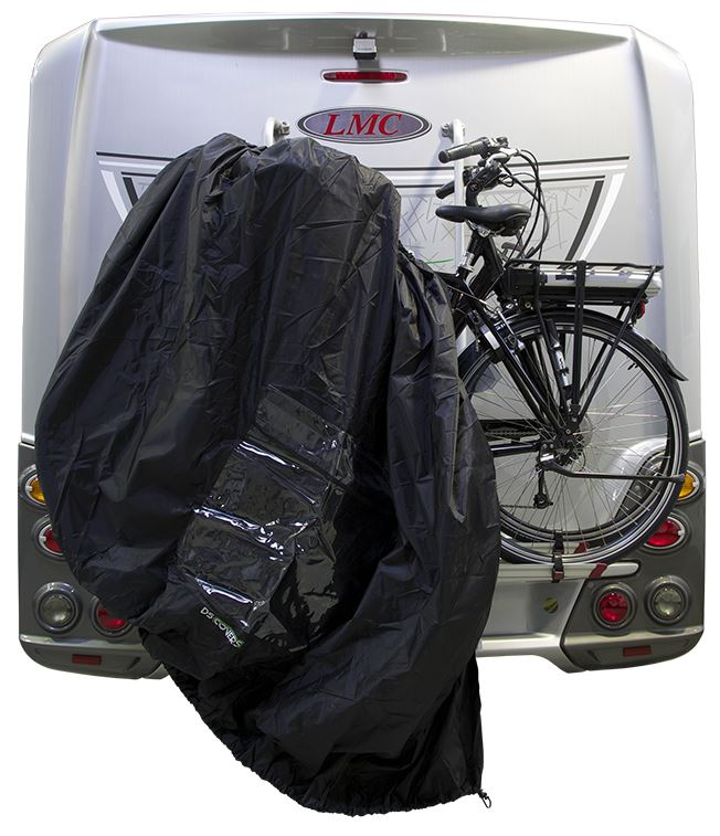 Fietsdragerhoes DS Covers STAR met gevarenbordhouder - zwart - Afbeelding 3