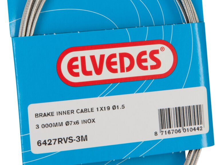 Achterrem binnenkabel Elvedes 4 meter RVS met 2 nippels