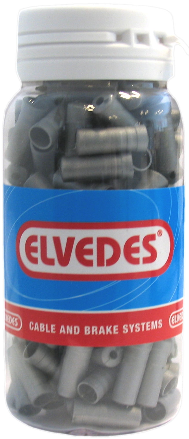 Kabelhoedje Elvedes ø4,3mm PVC - zilver (150 stuks) - Afbeelding 2