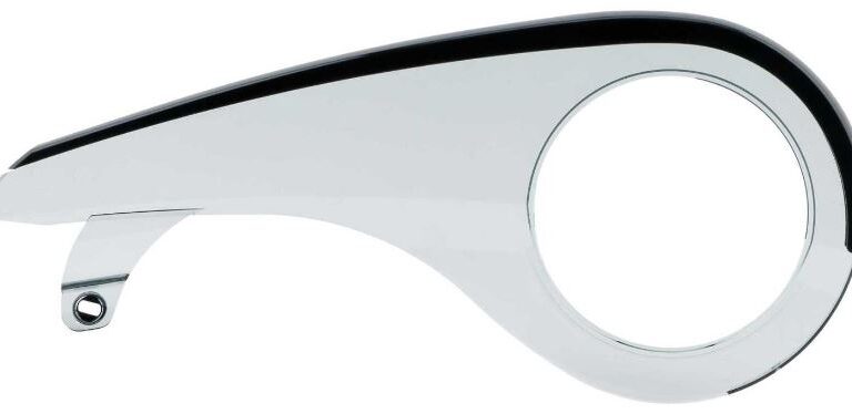 Kettingscherm Axa Scope 2 voor 46-48 tands tandwielen - lichtgrijs met zwarte rand (winkelverpakking)