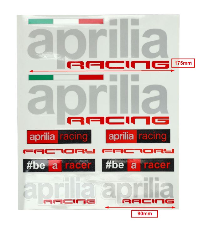 Stickerset Aprilia Gp1 Racing 20x24cm - Afbeelding 3