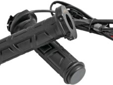 Handvatset Lampa + Verwarming 12v Regelbaar 22mm Bromfiets, Motorfiets, Quad, Scooter 90536