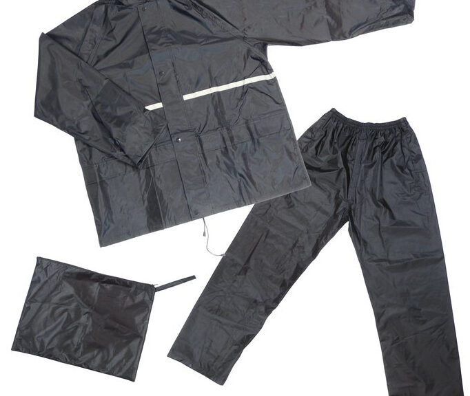 Regenpak Dresco Medium - zwart met reflectie