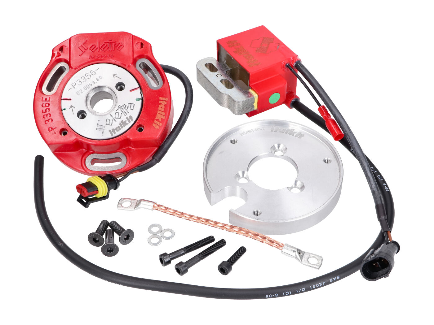 Ontsteking Italkit Electrisch + Binnenrotor Selettra Type 122 Rotax Rs125 Ee.001.25.1 - Afbeelding 2