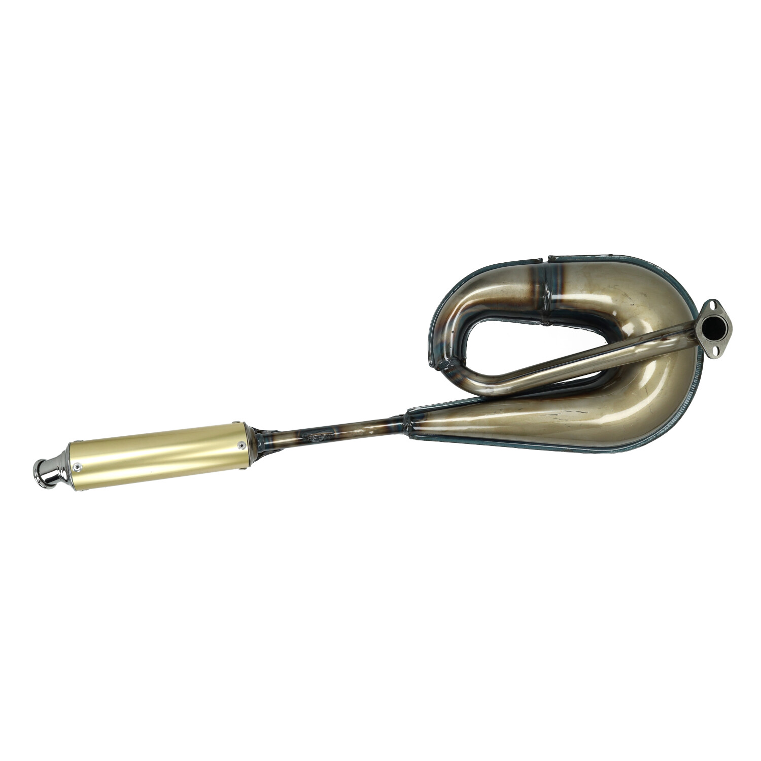 Uitlaat Tecno Circuit Blank/goud Tomos, A3, A35 - Afbeelding 4