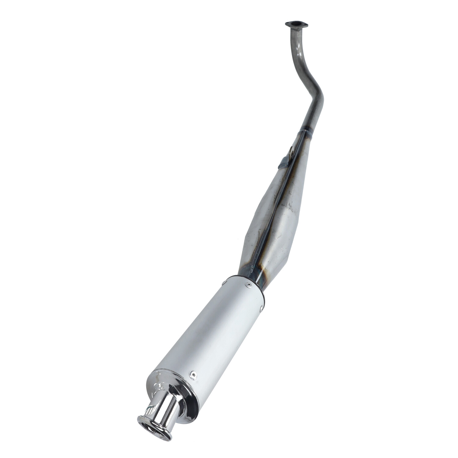 Uitlaat Tecno Expansie (made In Eu) Blank/alu A3, Tomos A3, Tomos A35 - Afbeelding 3