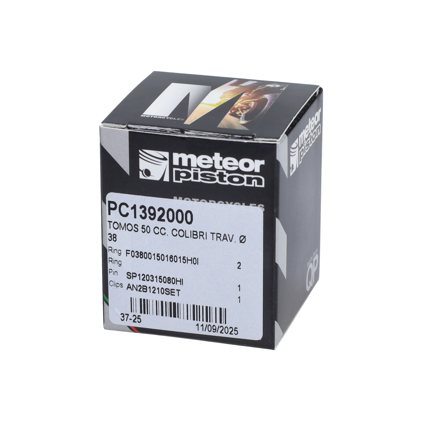 Zuiger Meteor + Spoelgaten Tomos 38mm A35 Va2007 Pc1392 - Afbeelding 3