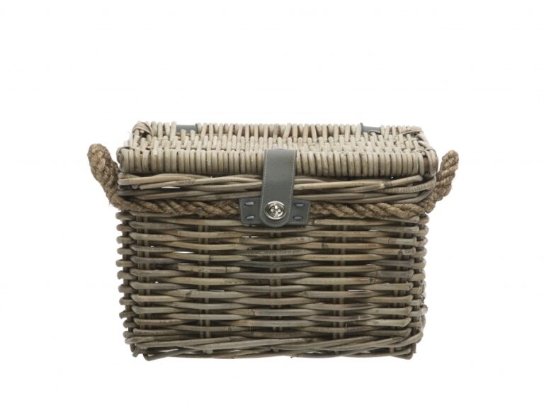 Rotan fietsmand New Looxs Melbourne Medium 24 liter 38 x 27 x 24 cm - grijs