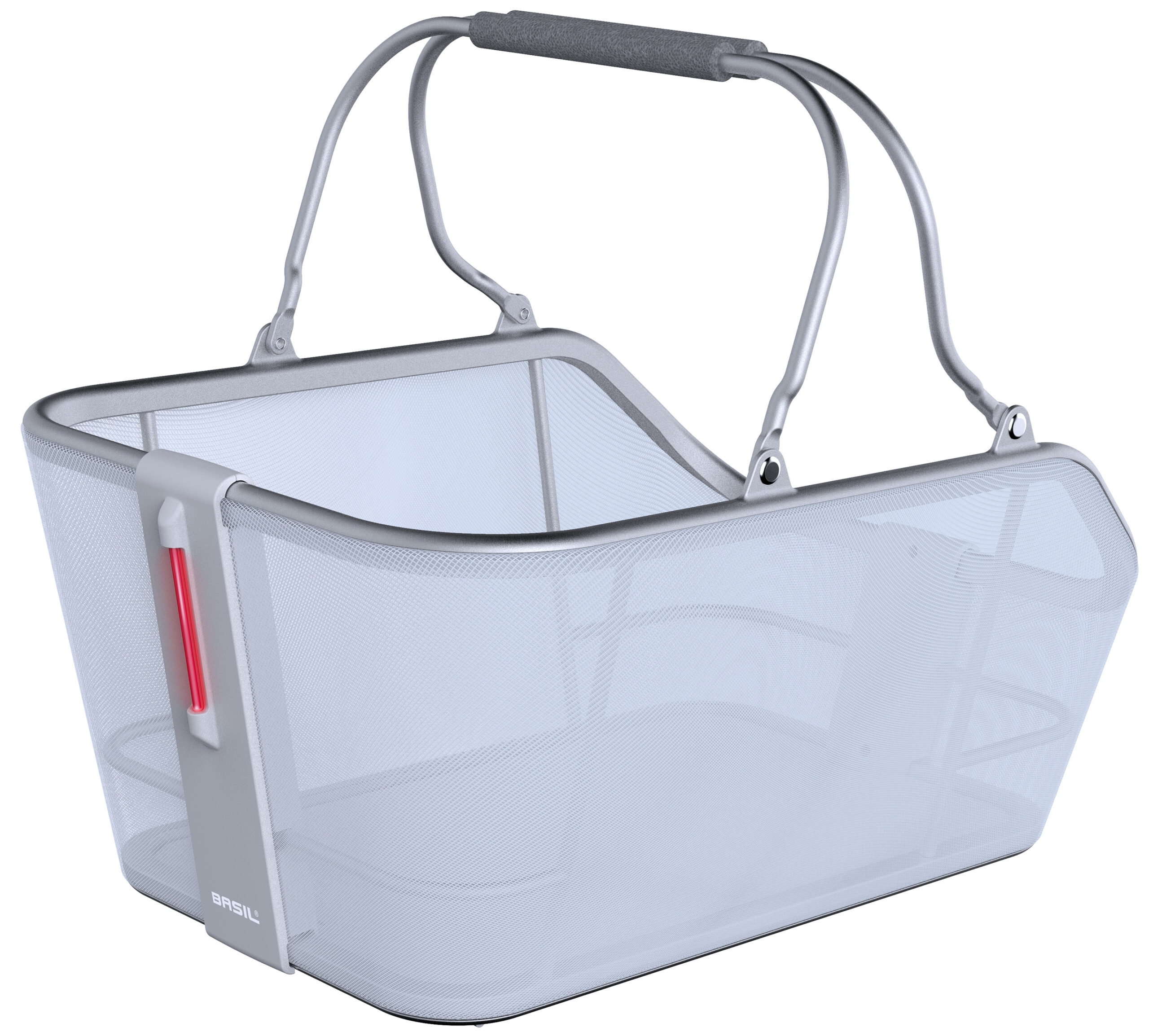Fietsmand Basil Cento Tech Fiber Nordlicht MIK met bagagedragerbevestiging 21 liter 46 x 34 x 25 cm - blauw/zilver - Afbeelding 2