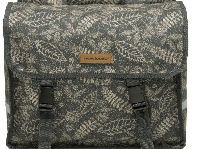 Dubbele fietstas New Looxs Fiori Double 30 liter 37 x 12,5 x 33 cm (2x) - forest anthracite