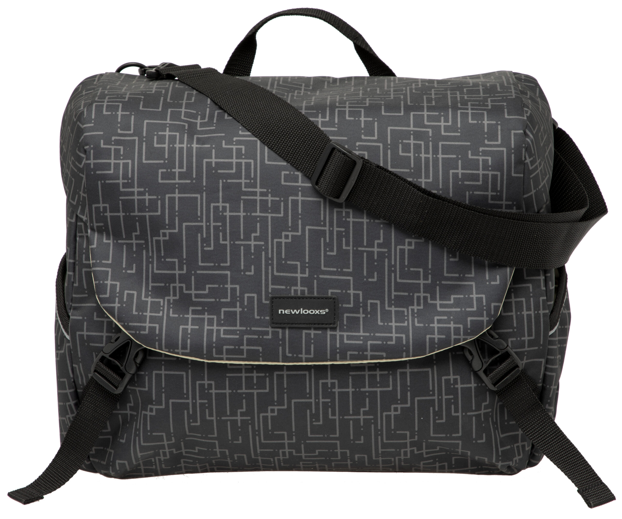 Enkele fietstas New Looxs Mondi Joy Single 18,5 liter 36 x 16 x 32 cm - ivy black - Afbeelding 2