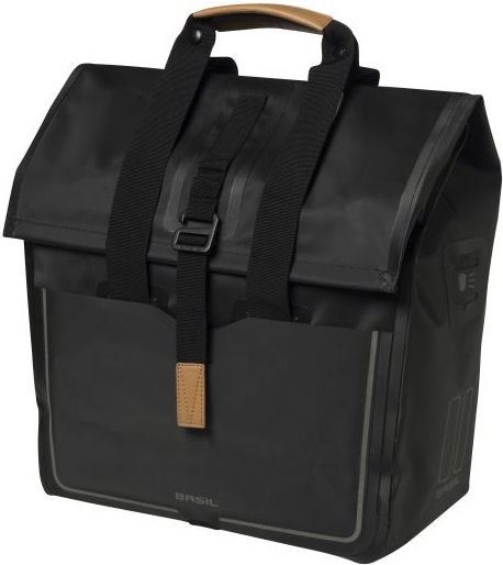 Fietstas Basil Urban Dry Shopper 20 liter 34 x 16 x 48 cm - matt black - Afbeelding 2