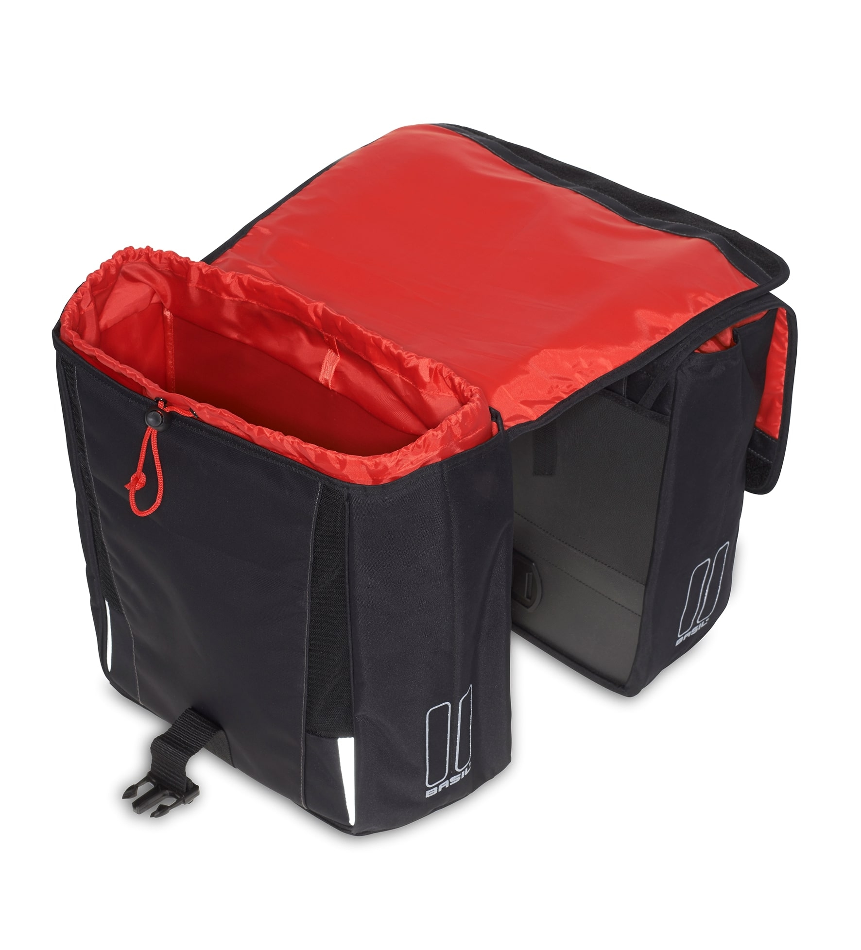 Dubbele fietstas Basil Sport Design 32 liter 35 x 15 x 43 cm - zwart - Afbeelding 3
