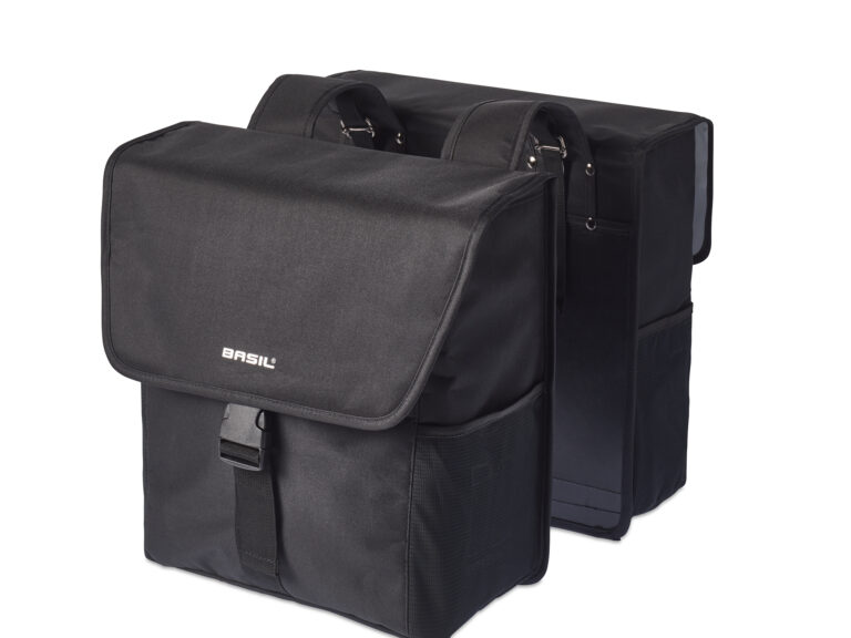 Dubbele fietstas Basil Go 32 liter 33 x 16 38 cm - zwart
