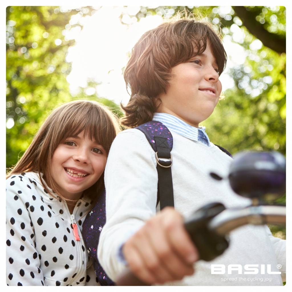 Dubbele fietstas Basil Stardust voor kinderfiets 20 liter 32 x 15 x 34 cm - nightshade - Afbeelding 4