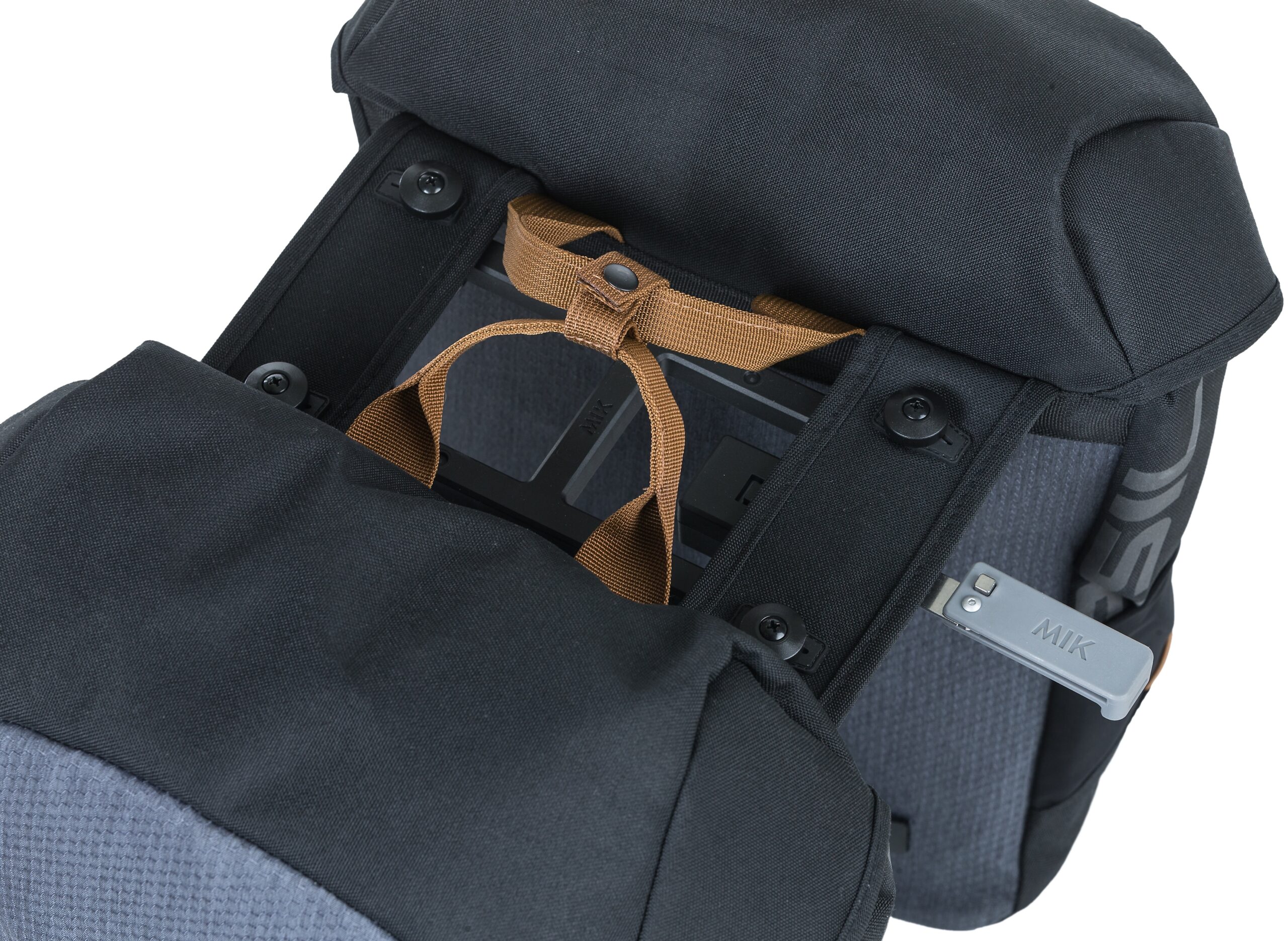 Dubbele fietstas Basil Miles Double Bag MIK 34 liter 34 x 16 x 43 cm - zwart/grijs - Afbeelding 5