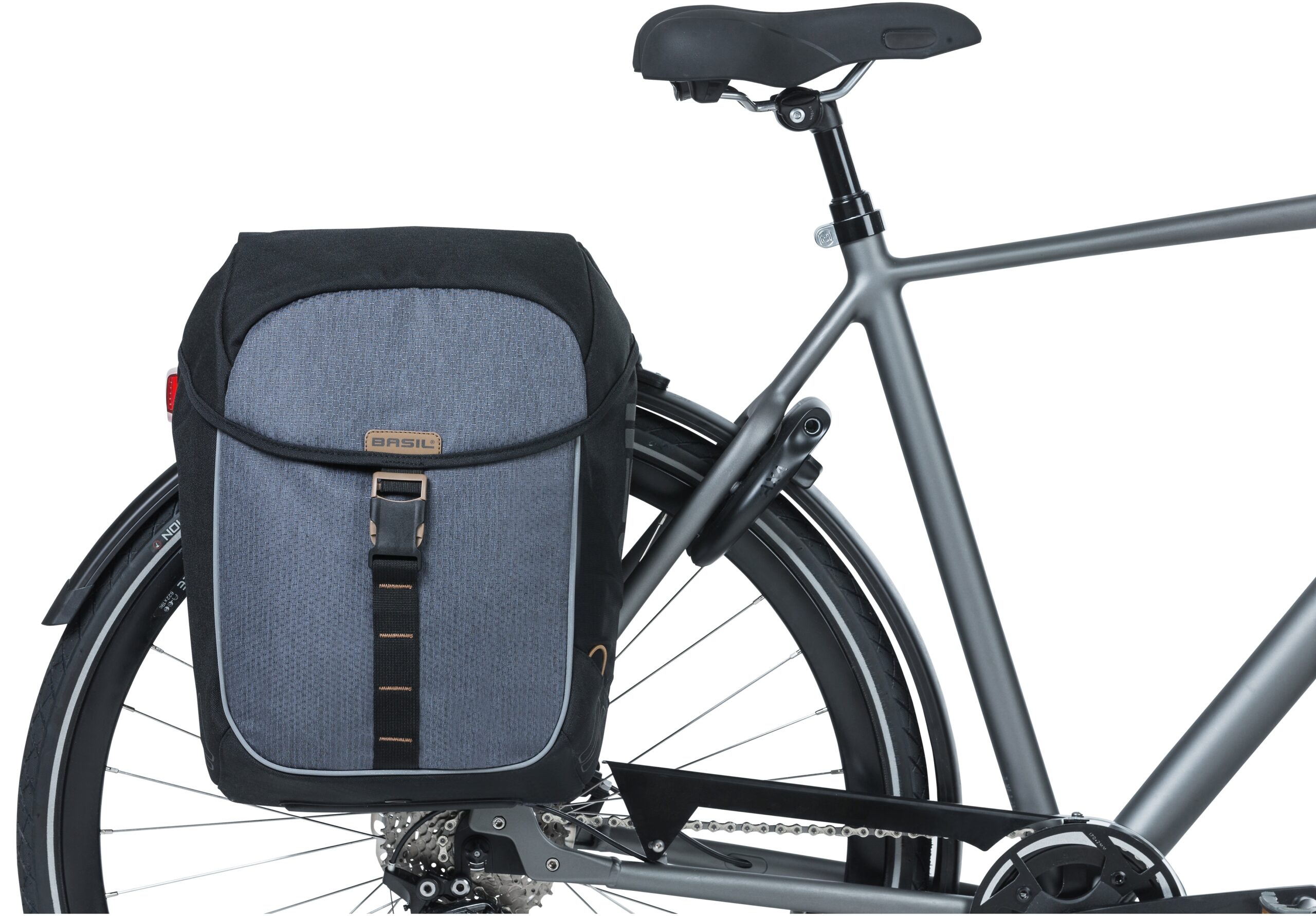 Dubbele fietstas Basil Miles Double Bag MIK 34 liter 34 x 16 x 43 cm - zwart/grijs - Afbeelding 2