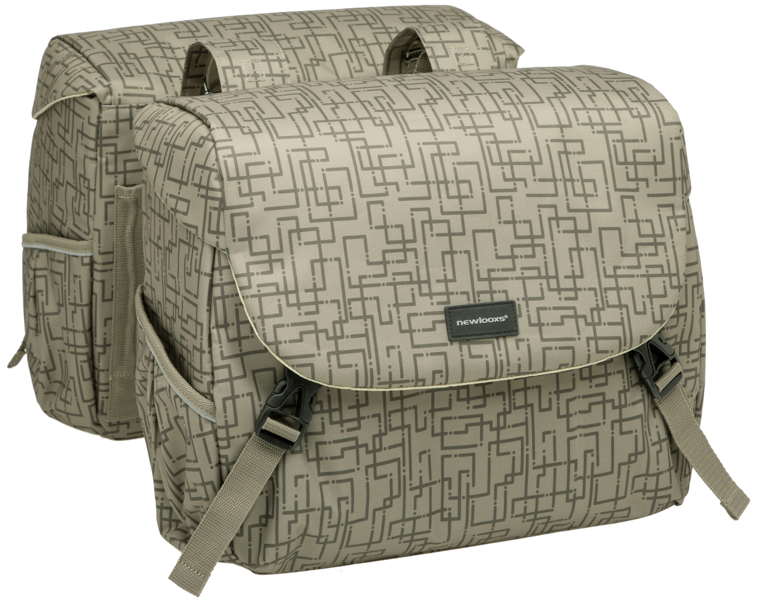 Dubbele fietstas New Looxs Mondi Joy Double RT 38 liter 37 x 16 x 32 cm (2x) - ivy walnut - Afbeelding 3