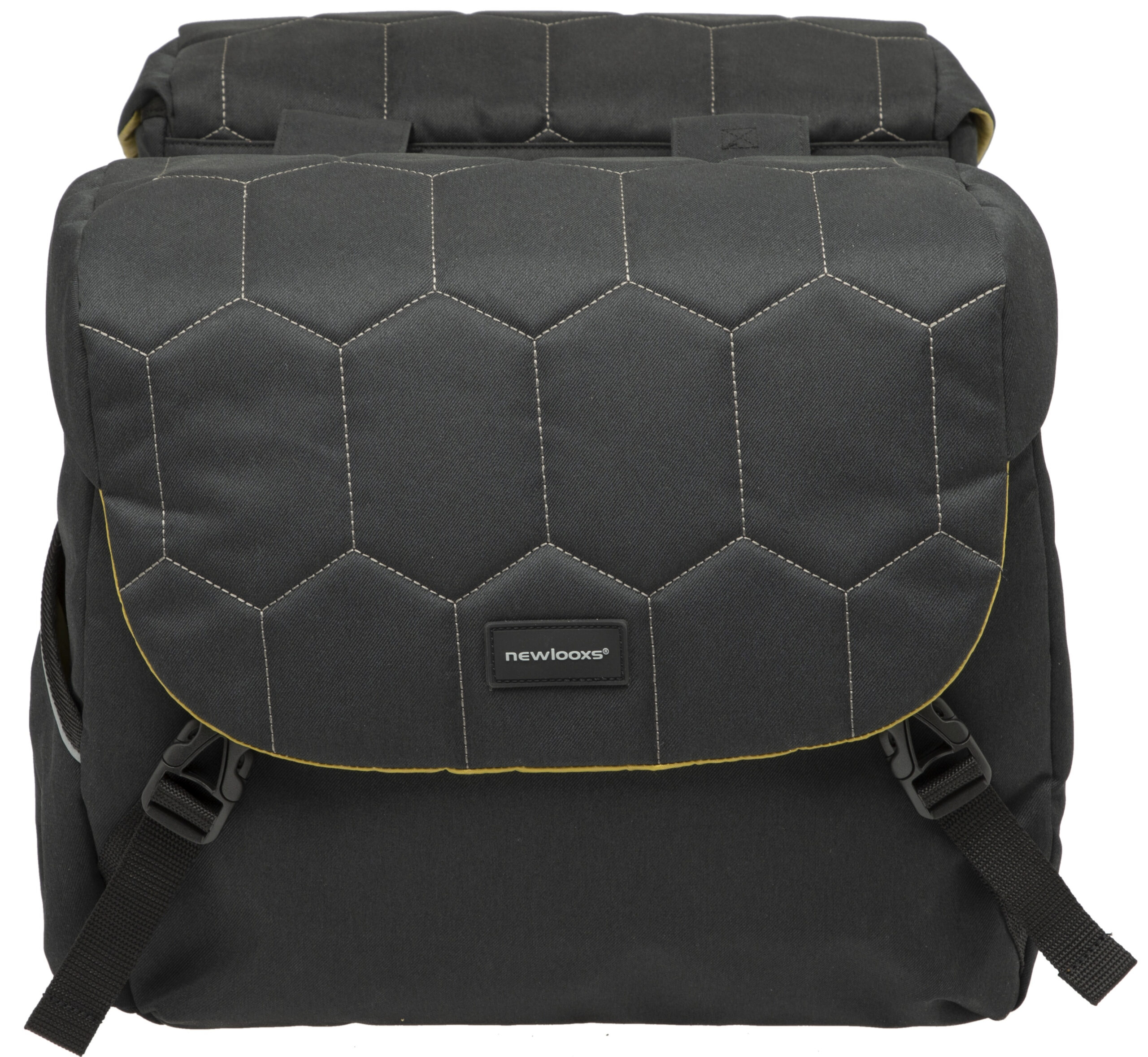 Dubbele fietstas New Looxs Mondi Joy Double 38 liter 37 x 16 x 32 cm (2x) - quilted black - Afbeelding 2