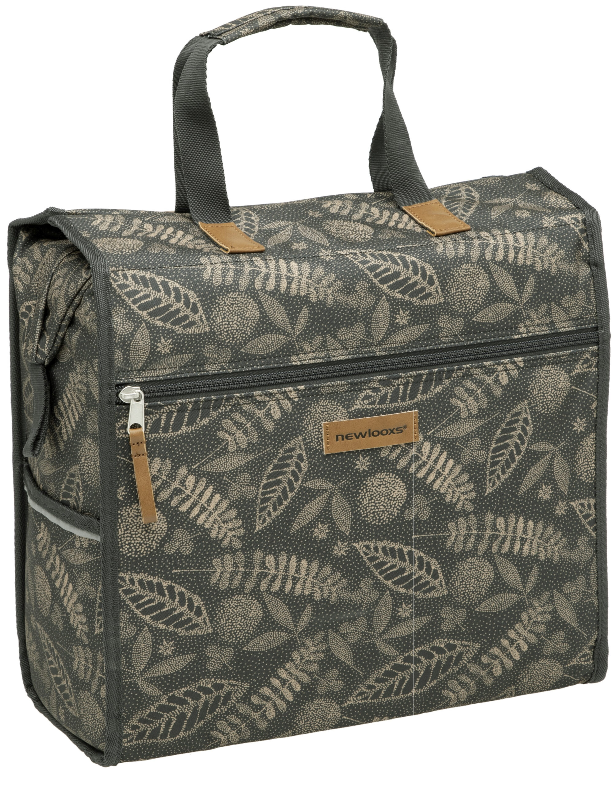 Enkele fietstas New Looxs Lilly Forest 18 liter 35 x 16 x 32 cm - anthraciet - Afbeelding 3