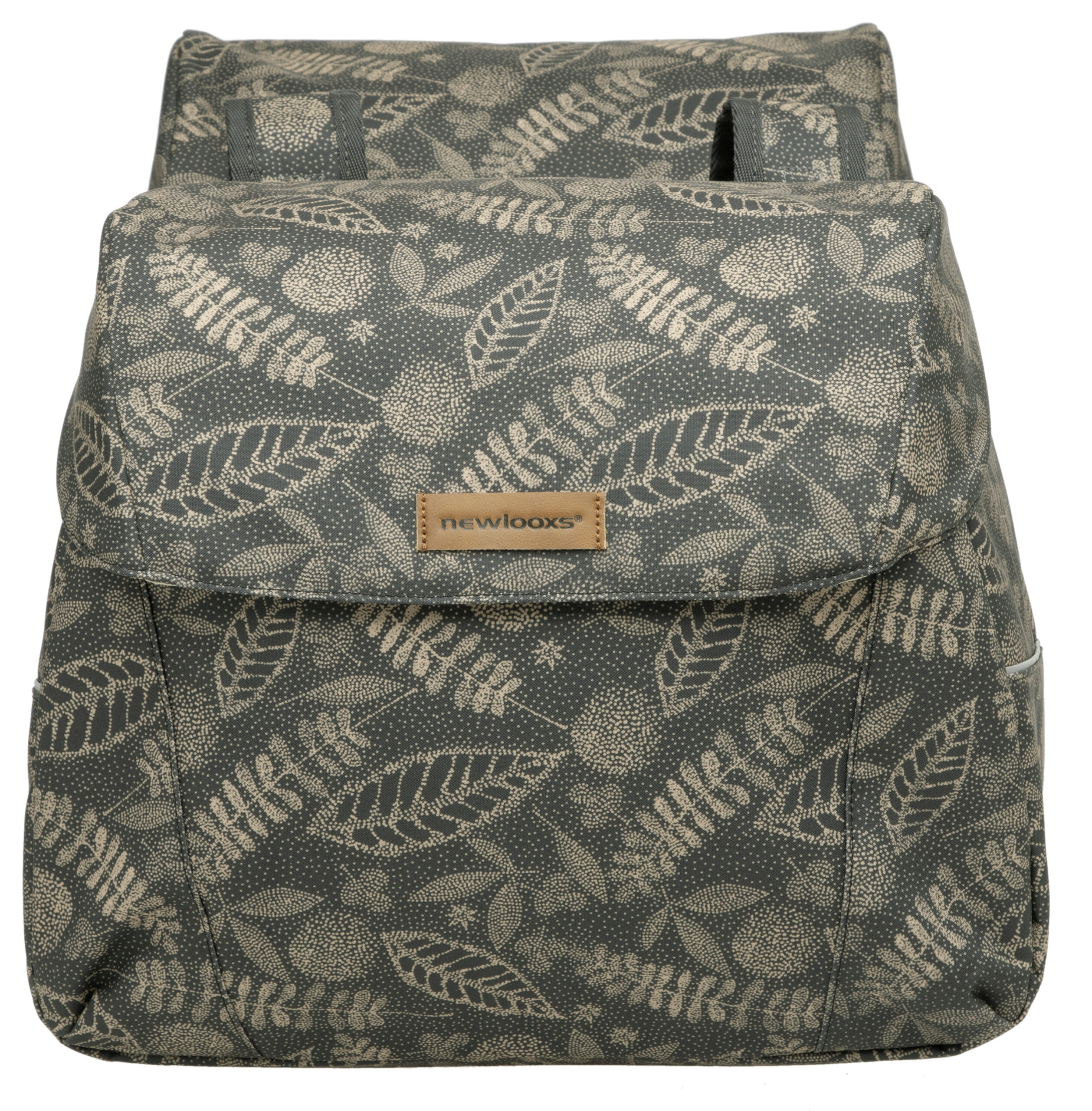 Dubbele fietstas New Looxs Joli Forest 37 liter 38 x 18 x 30 cm (2x) - anthracite - Afbeelding 2