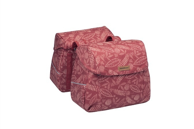 Dubbele fietstas New Looxs Joli Forest 37 liter 38 x 18 x 30 cm (2x) - red - Afbeelding 2