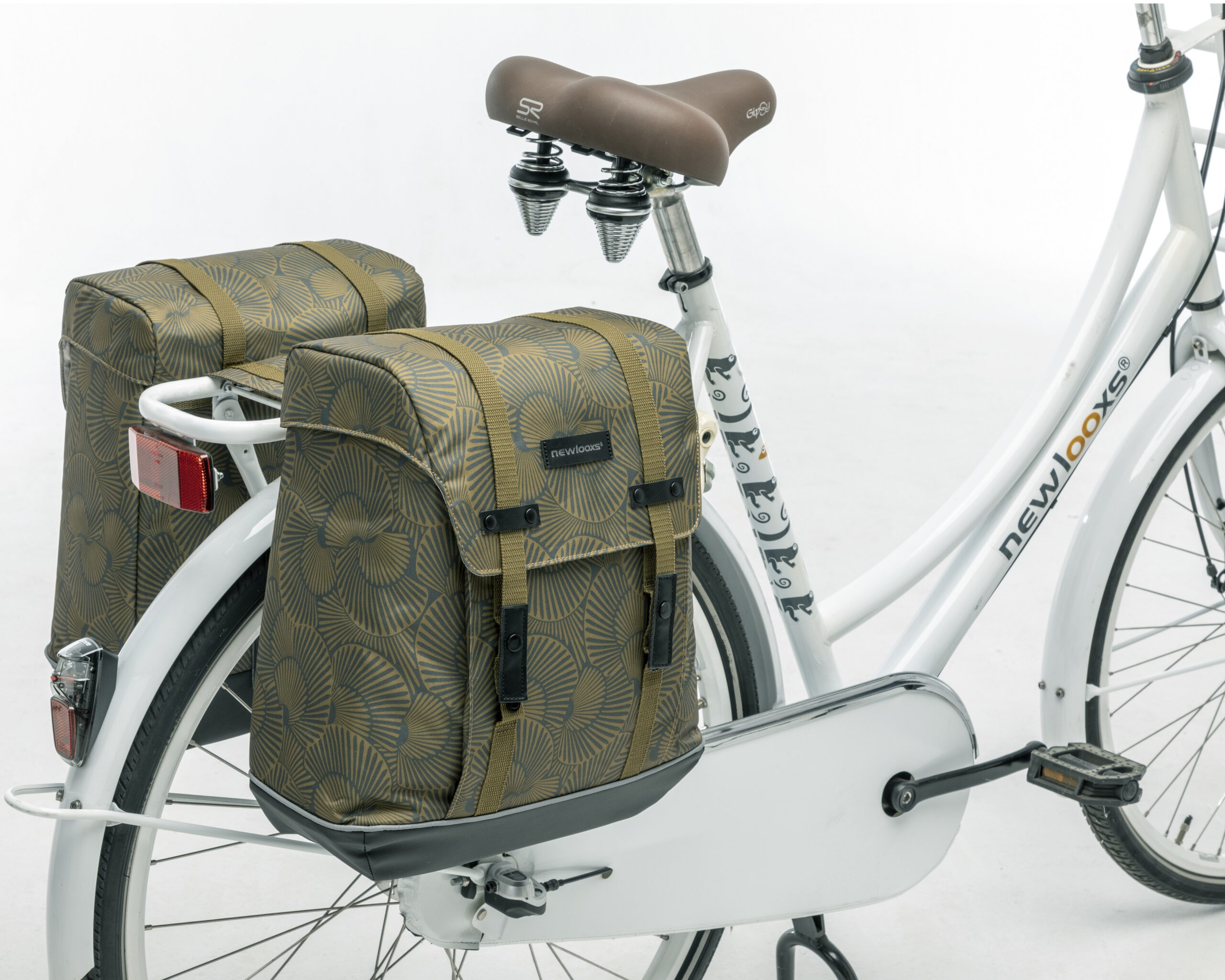 Dubbele fietstas New Looxs Alba Double 34 liter 32 x 35 x 16 cm (2x) - selo bronze - Afbeelding 2