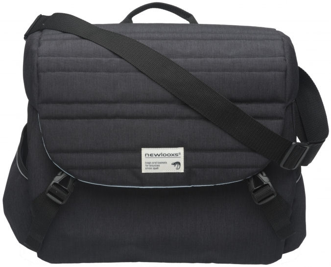 Borsa da bicicletta New Looxs Mondi Joy Single 18,5 litri 36 x 32 x 16 cm - trapuntata nera