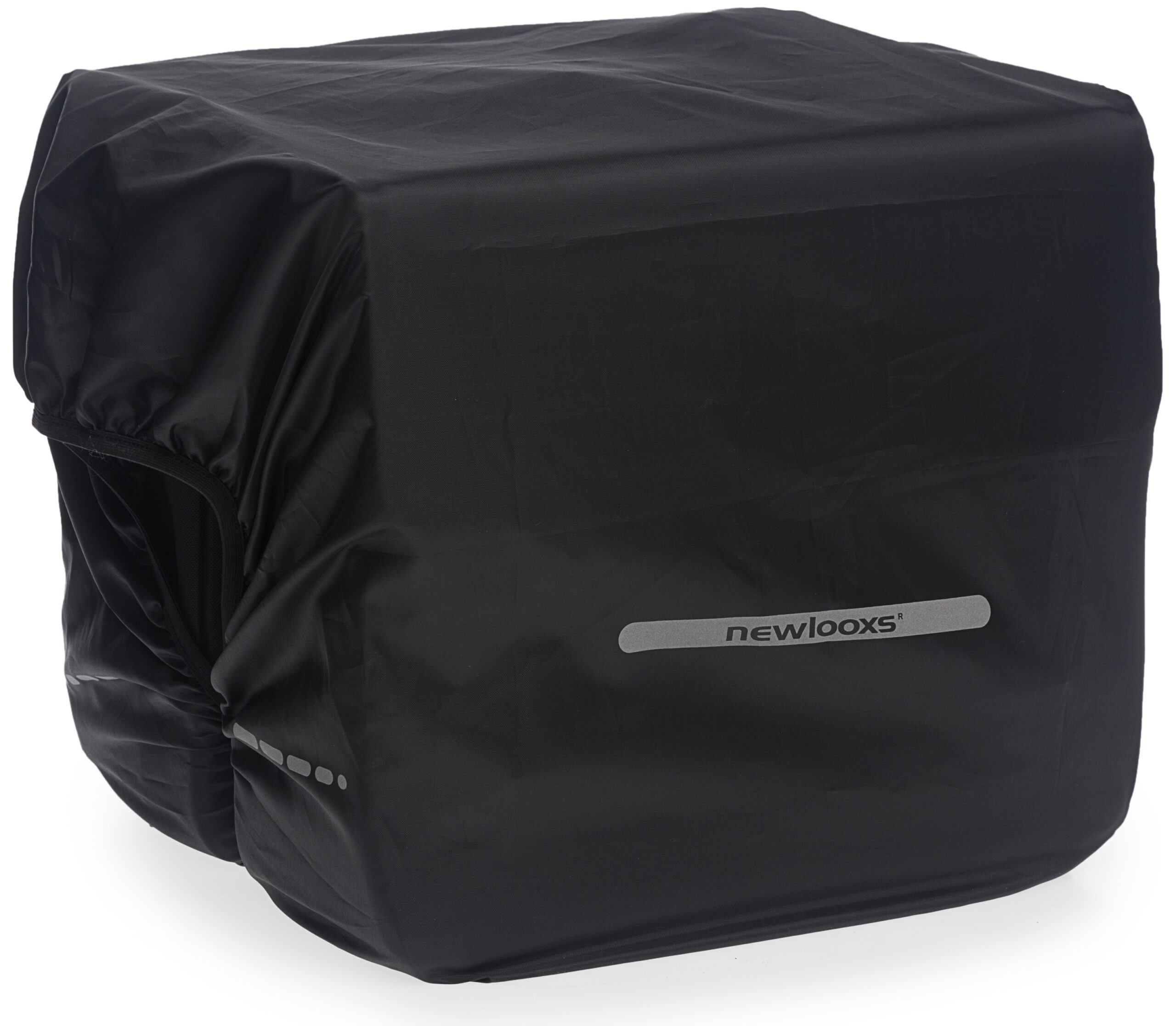 Regenhoes New Looxs voor dubbele tassen 40cm x 97cm met reflectie - zwart - Afbeelding 4