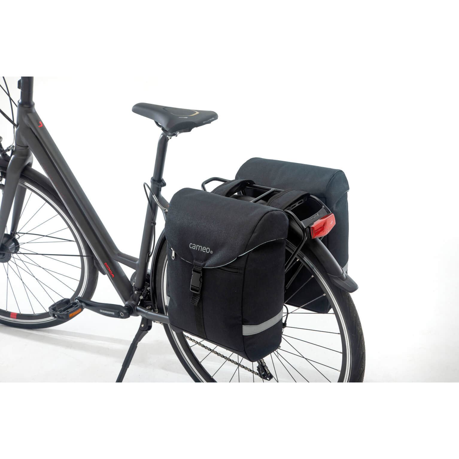 Dubbele fietstas New Looxs Cameo Sports 28 liter 29 x 15 x 33 cm - zwart