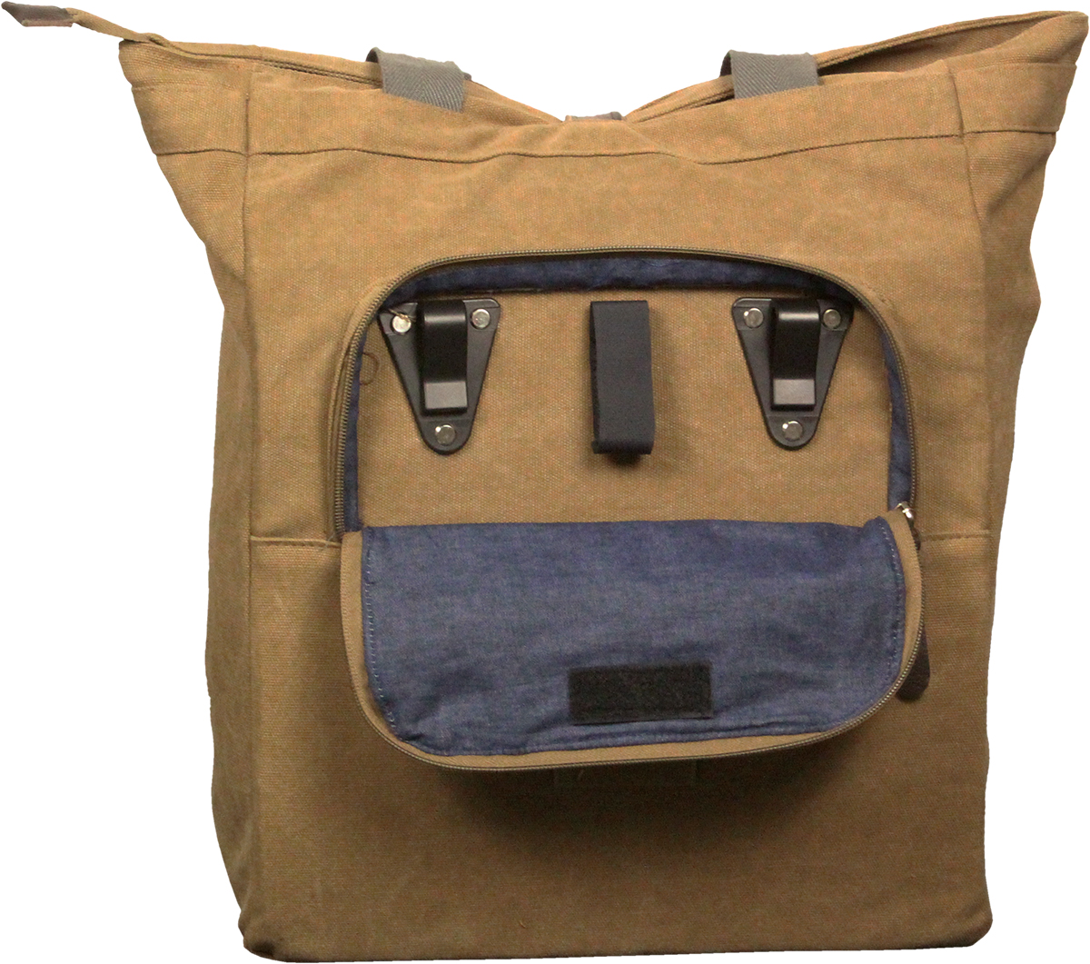 Fietstas Greenlands Canvas Shopper 20 liter 42 x 34 x 14 cm - camel bruin - Afbeelding 2