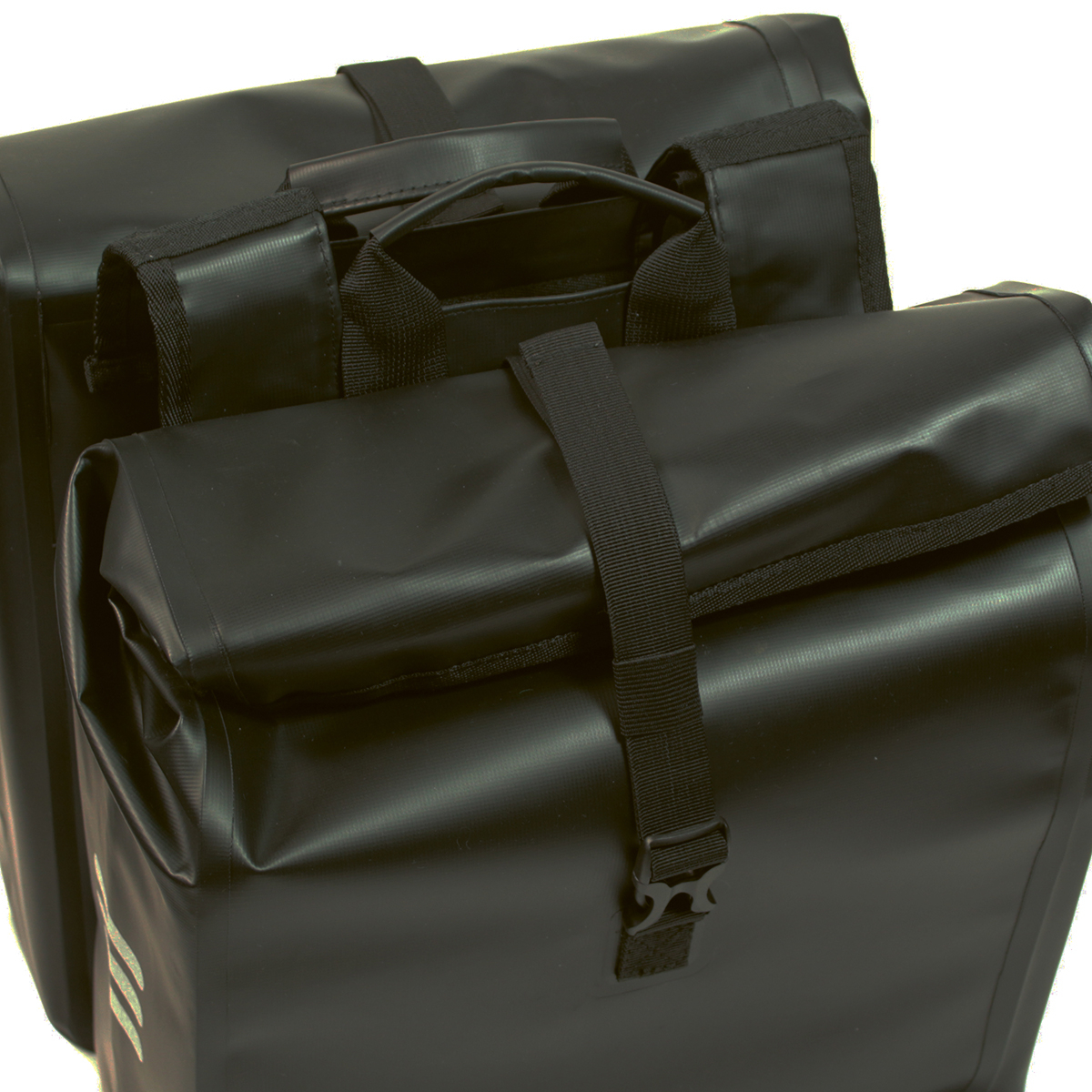 100% Waterproof dubbele fietstas Greenlands 46 liter 31 x 50 x 15 cm (x2) - zwart - Afbeelding 2