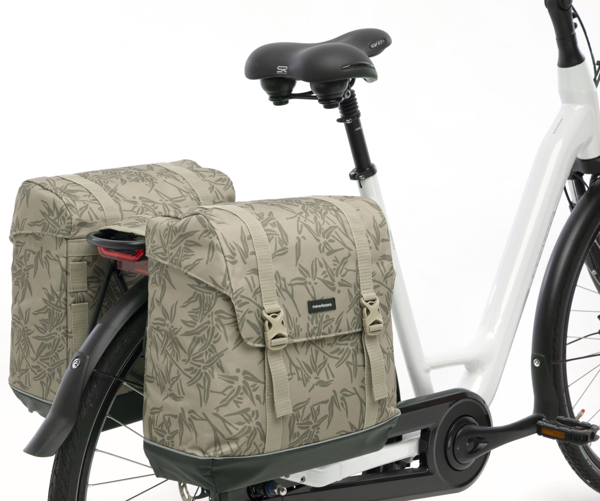 Dubbele fietstas New Looxs Alba Double Bamboo 42 liter 37 x 17 x 37cm (x2) - sand - Afbeelding 4