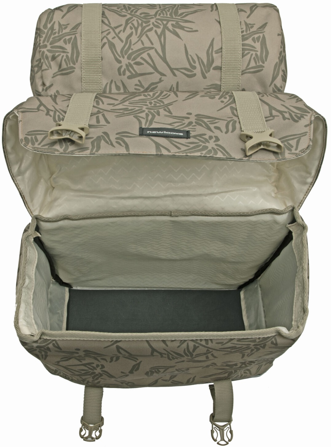 Dubbele fietstas New Looxs Alba Double Bamboo 42 liter 37 x 17 x 37cm (x2) - sand - Afbeelding 3
