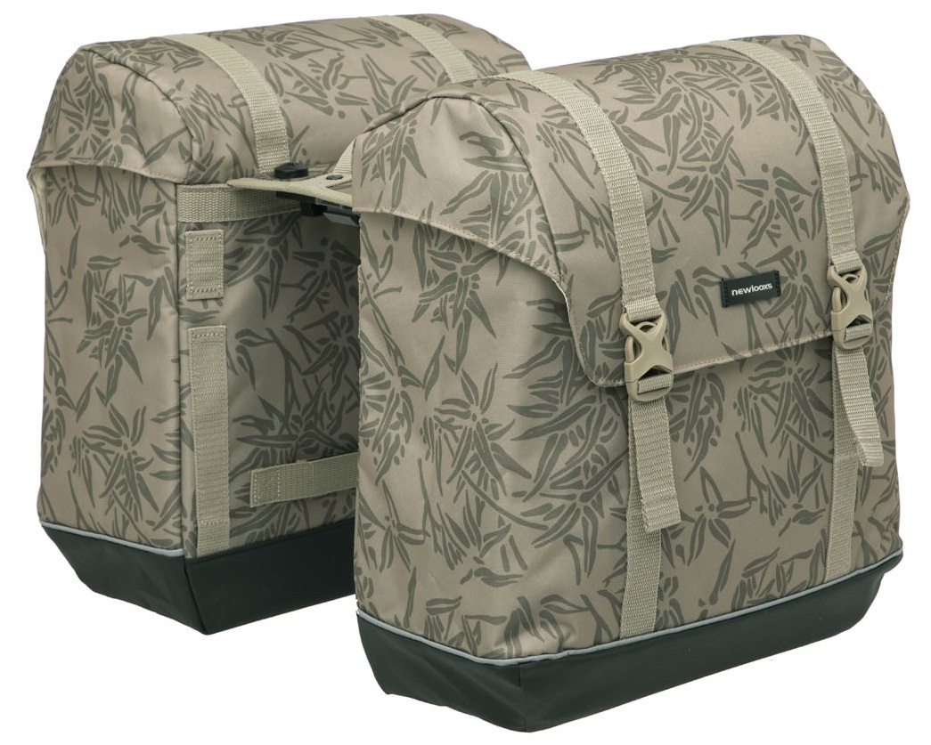 Dubbele fietstas New Looxs Alba Double MIK Bamboo 42 liter 37 x 17 x 37cm (2x) - sand - Afbeelding 2