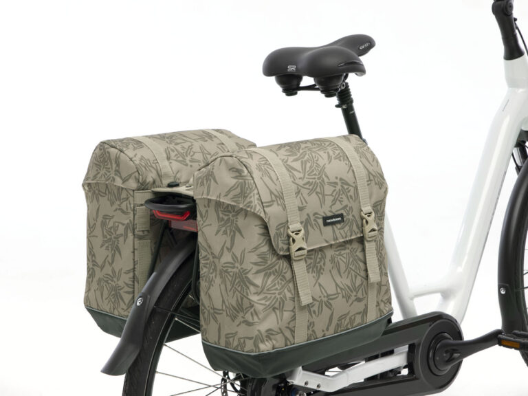 Dubbele fietstas New Looxs Alba Double MIK Bamboo 42 liter 37 x 17 x 37cm (2x) - sand