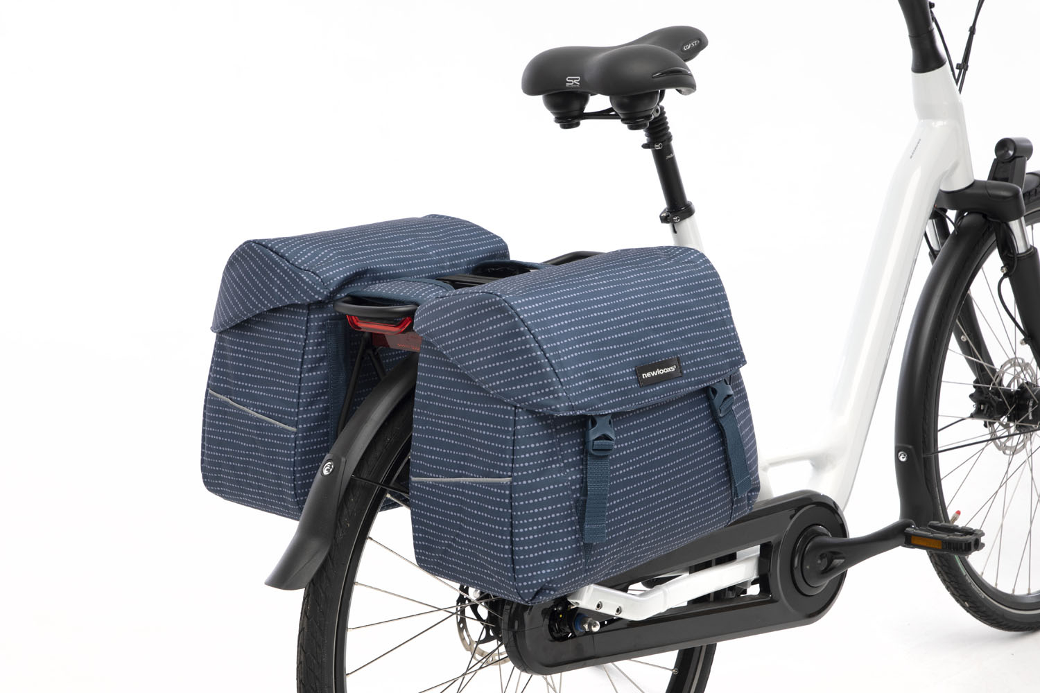 Dubbele fietstas New Looxs Joli Double Nomi 37,0 liter 38 x 18 x 30 cm (x2) - blauw - Afbeelding 4
