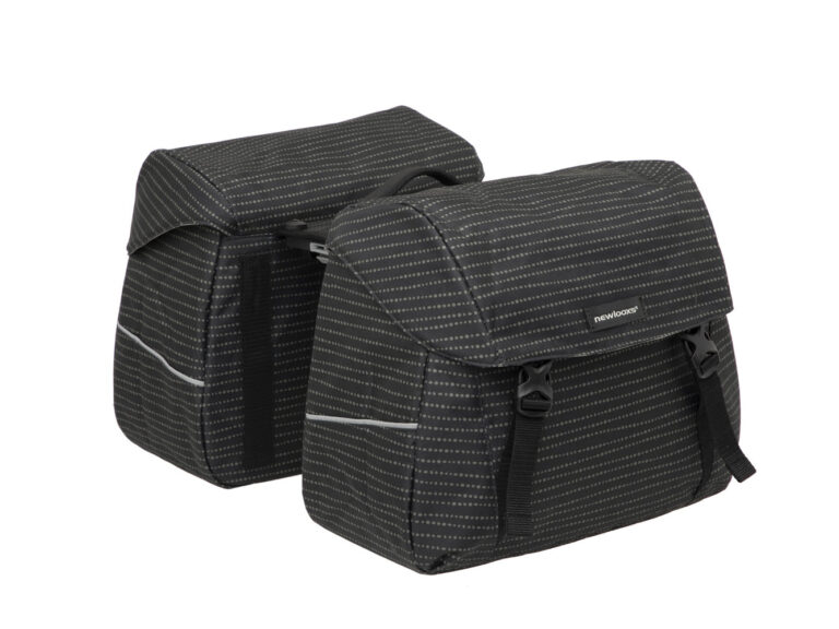 Dubbele fietstas New Looxs Joli Double MIK Nomi 37,0 liter 38 x 18 x 30 cm (x2) - zwart