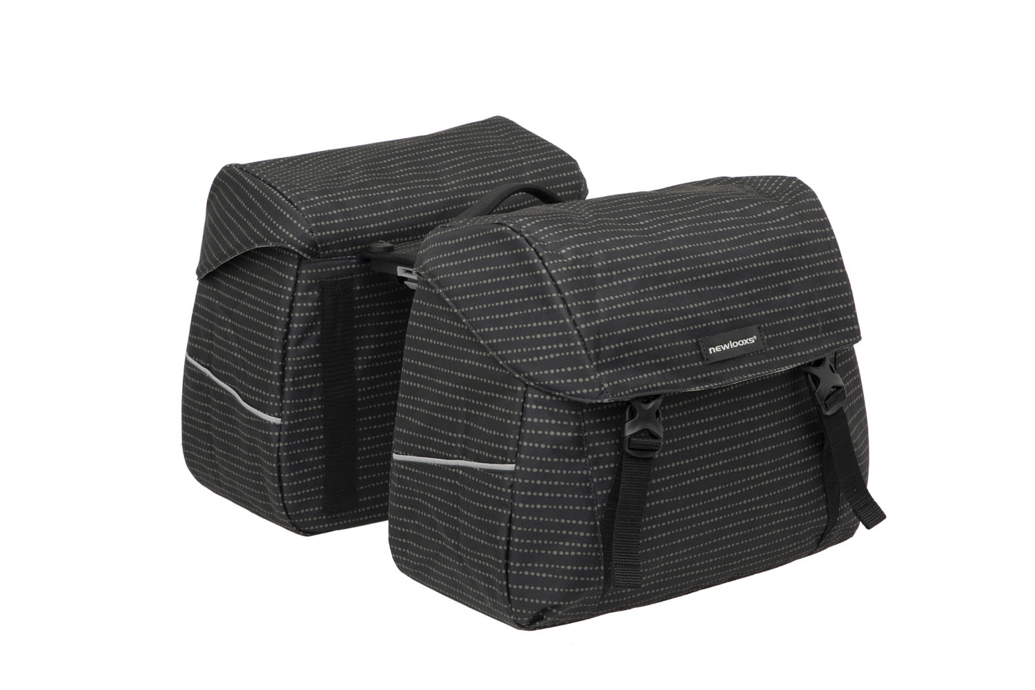 Dubbele fietstas New Looxs Joli Double MIK Nomi 37,0 liter 38 x 18 x 30 cm (x2) - zwart