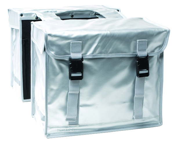 Dubbele fietstas New Looxs Bisonyl 46 liter 39 x 18 x 33 cm (x2) - zilver - Afbeelding 2