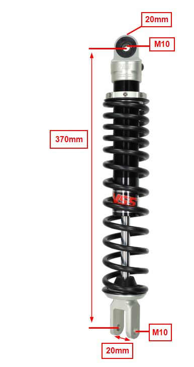 Schokbrekerset Yss Achter Hydraulisch Eco Line (versterkt) V.a 120kgs Suzuki, Burgman 650 Te302-370t-02-88 - Afbeelding 4