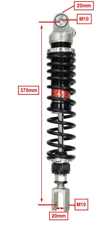 Schokbrekerset Yss Achter Hydraulisch Top Line 2002-2018 Suzuki, Burgman 650 Tz362-370trl-02-88 - Afbeelding 5