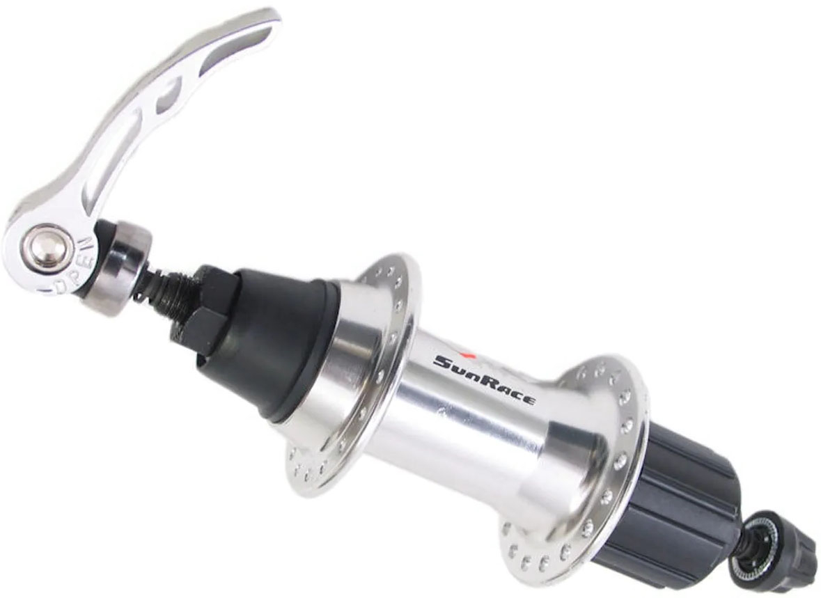 Achternaaf Sunrace HBM53 8/9 speed 36 gaats met snelspanner - zilver - Afbeelding 2