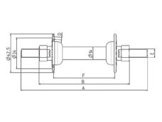Voornaaf Marwi 412 - 36 gaats - 100 mm inbouwbreedte - verchroomd