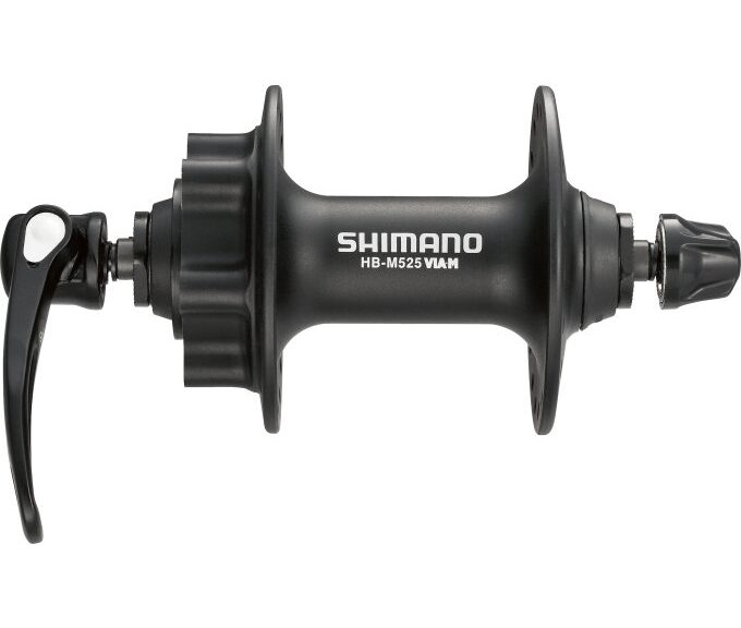 Voornaaf Shimano FH-M525 - 36 gaats 6 bouts remschijfbevestiging - zwart